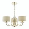 Laura Ashley Laura Ashley - Mulroy 3 Light Antler Chandelier Champagne With Shades