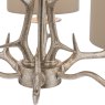 Laura Ashley Laura Ashley - Mulroy 3 Light Antler Chandelier Champagne With Shades