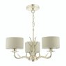 Laura Ashley Laura Ashley - Mulroy 3 Light Antler Chandelier Champagne With Shades