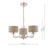Laura Ashley Laura Ashley - Mulroy 3 Light Antler Chandelier Champagne With Shades