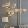 Laura Ashley Laura Ashley - Mulroy 3 Light Antler Chandelier Champagne With Shades