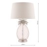 Laura Ashley Laura Ashley - Pineapple Table Lamp Clear Cut Glass Polished Chrome With Shade