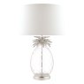 Laura Ashley Laura Ashley - Pineapple Table Lamp Clear Cut Glass Polished Chrome With Shade