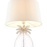 Laura Ashley Laura Ashley - Pineapple Table Lamp Clear Cut Glass Polished Chrome With Shade