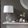 Laura Ashley Laura Ashley - Pineapple Table Lamp Clear Cut Glass Polished Chrome With Shade