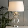 Laura Ashley Laura Ashley - Pineapple Table Lamp Clear Cut Glass Polished Chrome With Shade