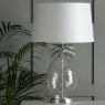 Laura Ashley Laura Ashley - Pineapple Table Lamp Clear Cut Glass Polished Chrome With Shade