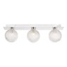 Laura Ashley Laura Ashley Prague - 3 Light Bathroom Wall Light Polished Chrome Glass IP44