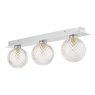 Laura Ashley Laura Ashley Prague - 3 Light Bathroom Wall Light Polished Chrome Glass IP44