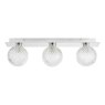 Laura Ashley Laura Ashley Prague - 3 Light Bathroom Wall Light Polished Chrome Glass IP44