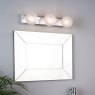 Laura Ashley Laura Ashley Prague - 3 Light Bathroom Wall Light Polished Chrome Glass IP44
