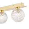 Laura Ashley Laura Ashley - Prague 3 Light Bathroom Wall Light Satin Brass Glass IP44
