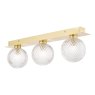Laura Ashley Laura Ashley - Prague 3 Light Bathroom Wall Light Satin Brass Glass IP44
