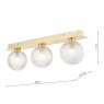 Laura Ashley Laura Ashley - Prague 3 Light Bathroom Wall Light Satin Brass Glass IP44