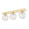 Laura Ashley Laura Ashley - Prague 3 Light Bathroom Wall Light Satin Brass Glass IP44