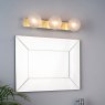 Laura Ashley Laura Ashley - Prague 3 Light Bathroom Wall Light Satin Brass Glass IP44