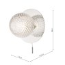 Laura Ashley Laura Ashley - Prague Bathroom Wall Light Glass Polished Chrome IP44