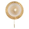 Laura Ashley Laura Ashley - Prague Bathroom Wall Light Glass Satin Brass IP44