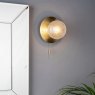 Laura Ashley Laura Ashley - Prague Bathroom Wall Light Glass Satin Brass IP44