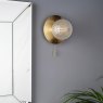 Laura Ashley Laura Ashley - Prague Bathroom Wall Light Glass Satin Brass IP44