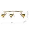 Laura Ashley Laura Ashley - Rufus 3 Light Bar Spotlight Antique Brass