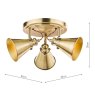 Laura Ashley Laura Ashley - Rufus 3 Light Plate Spotlight Antique Brass