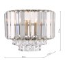 Laura Ashley Laura Ashley - Vienna Wall Light Antique Brass Crystal