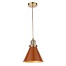 Laura Ashley Laura Ashley - Rufus Pendant Antique Brass Orange