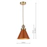 Laura Ashley Laura Ashley - Rufus Pendant Antique Brass Orange