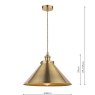 Laura Ashley Lighting Laura Ashley - Rufus Pendant Antique Brass
