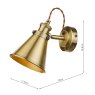 Laura Ashley Laura Ashley - Rufus Single Spotlight Antique Brass