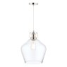 Laura Ashley Laura Ashley - Rye Pendant Polished Nickel Clear Glass