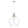 Laura Ashley Laura Ashley - Rye Pendant Polished Nickel Clear Glass