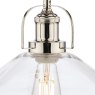 Laura Ashley Laura Ashley - Rye Pendant Polished Nickel Clear Glass