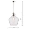 Laura Ashley Laura Ashley - Rye Pendant Polished Nickel Clear Glass