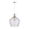 Laura Ashley Laura Ashley - Rye Pendant Polished Nickel Smoked Glass