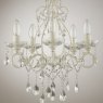 Laura Ashley Laura Ashley - Shamley 5 Light Chandelier (Matt White Glass)