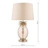 Laura Ashley Lighting Laura Ashley - Small Pineapple Table Lamp Champagne Cut Glass With Shade
