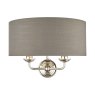 Laura Ashley Laura Ashley - Sorrento 2 Light Wall Light With Charcoal Shade