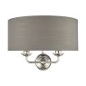 Laura Ashley Laura Ashley - Sorrento 2 Light Wall Light With Charcoal Shade