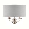 Laura Ashley Laura Ashley - Sorrento 2 Light Wall Light With Silver Shade