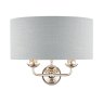 Laura Ashley Laura Ashley - Sorrento 2 Light Wall Light With Silver Shade