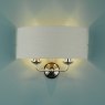 Laura Ashley Laura Ashley - Sorrento 2 Light Wall Light With Silver Shade