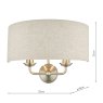 Laura Ashley Laura Ashley - Sorrento 2 Light Wall Light With Natural Shade