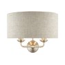 Laura Ashley Laura Ashley - Sorrento 2 Light Wall Light With Natural Shade