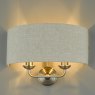 Laura Ashley Laura Ashley - Sorrento 2 Light Wall Light With Natural Shade