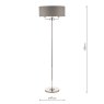 Laura Ashley Laura Ashley - Sorrento 3 Light Floor Lamp With Charcoal Shade