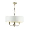 Laura Ashley Laura Ashley - Sorrento 3 Light Chandelier Antique Brass With Ivory Shade