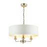Laura Ashley Laura Ashley - Sorrento 3 Light Chandelier Antique Brass With Ivory Shade