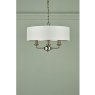 Laura Ashley Laura Ashley - Sorrento 3 Light Chandelier Antique Brass With Ivory Shade